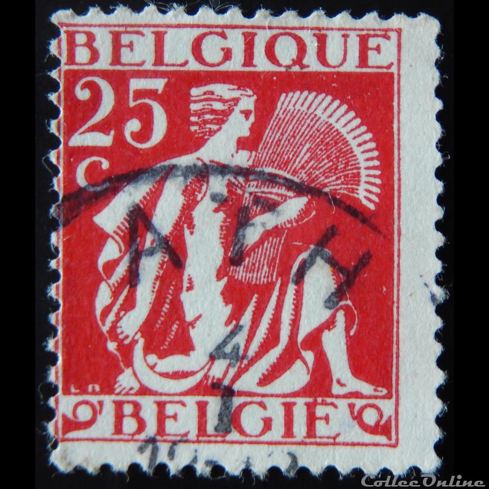 Belgique 00339 glaneuse Cérès 25c de 1932 timbre europe belgique 00339 glaneuse ceres 25c de 1932