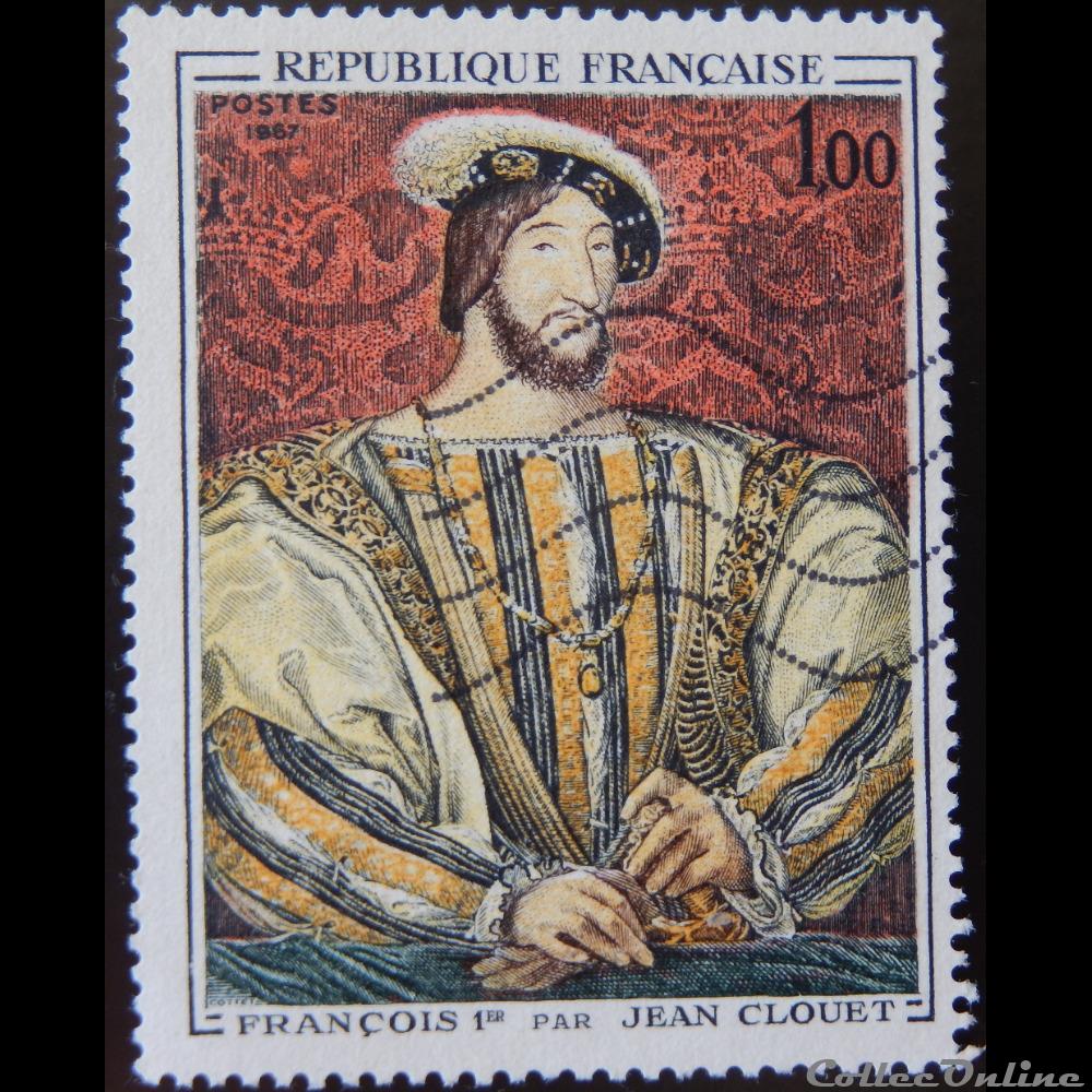 01518 Portrait de François 1er par Clouet 1F timbre france 01518 portrait de francois 1er par clouet 1f