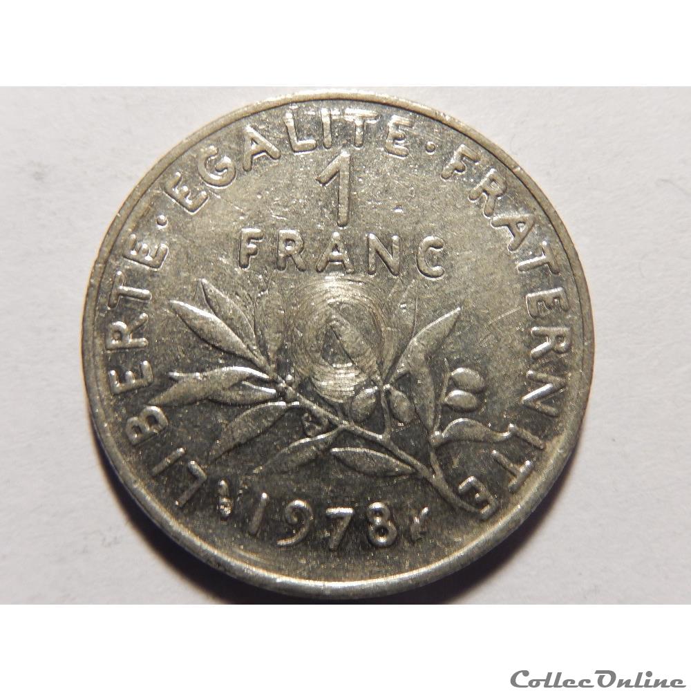 1 franc semeuse 1978 monnaie france moderne 1 franc semeuse 1978
