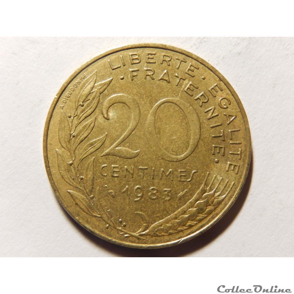 20 centimes Marianne 1983 monnaie france moderne 20 centimes marianne 1983