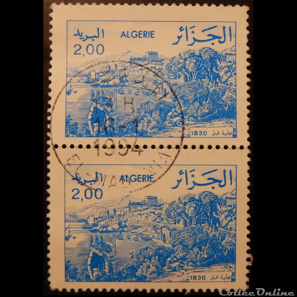 timbre afrique algerie 00803 vue de bejaia en 1830 2 00d de 1984
