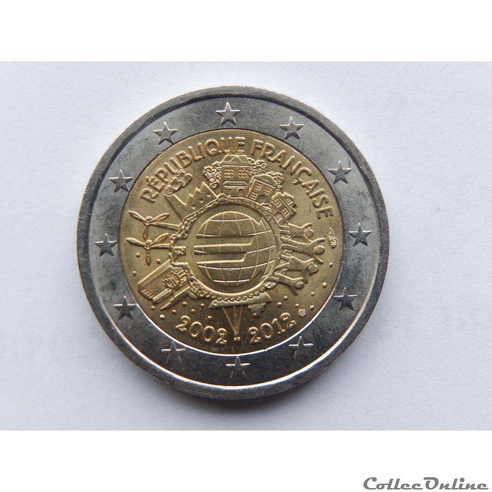 France, 10 ans de l'euros 2002-2012 monnaie france 10 ans de euros 2002 2012
