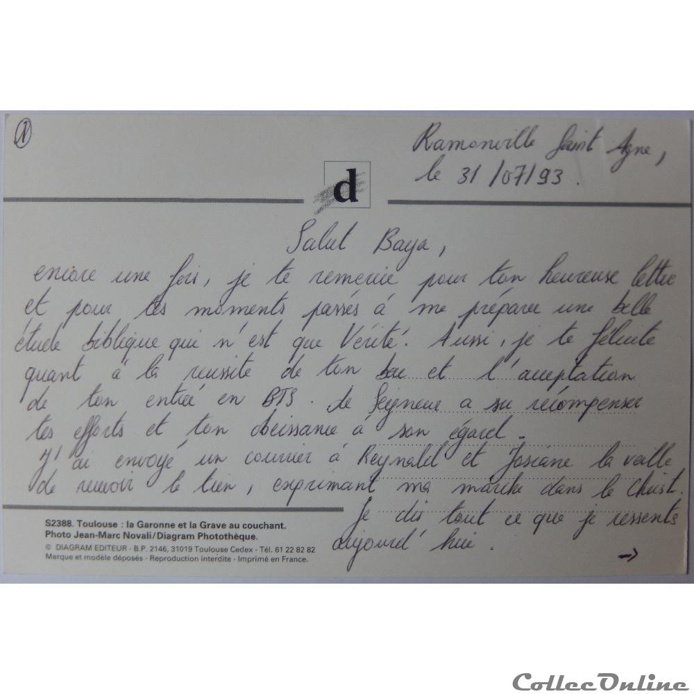 carte postale france midi pyrenee cp de haute garonne toulouse