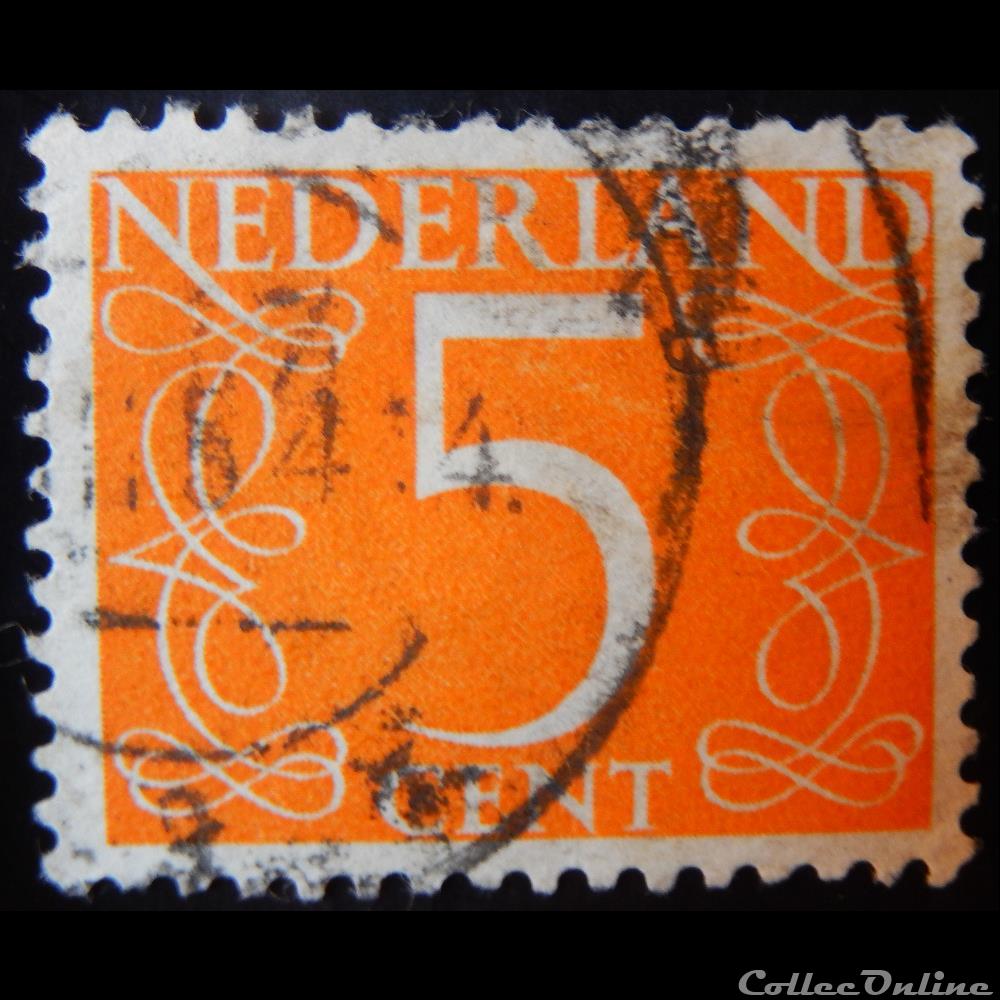 Pays-Bas 00611 chiffre 5c de 1953 4 timbre europe pays bas 00611 chiffre 5c de 1953