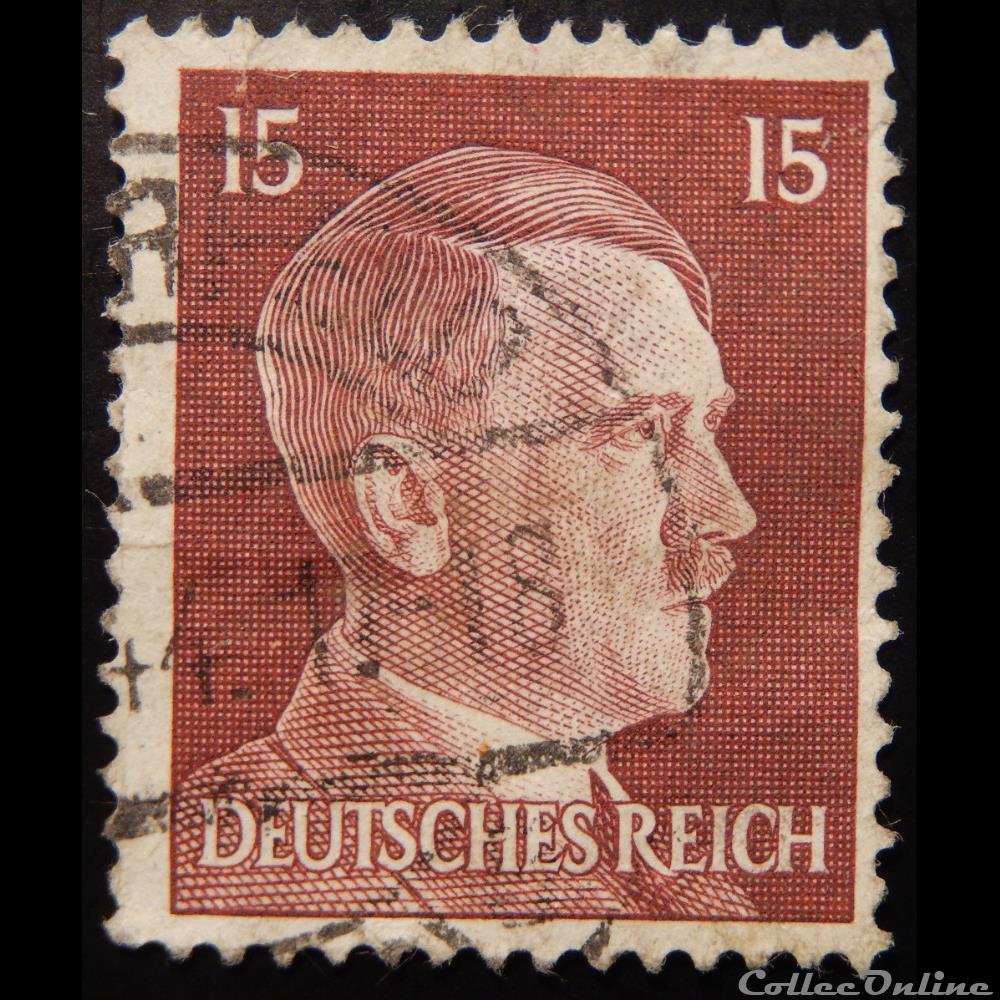 Allemagne Reich 00713 Adolf Hitler 15pf de 1941 Stamps Europe