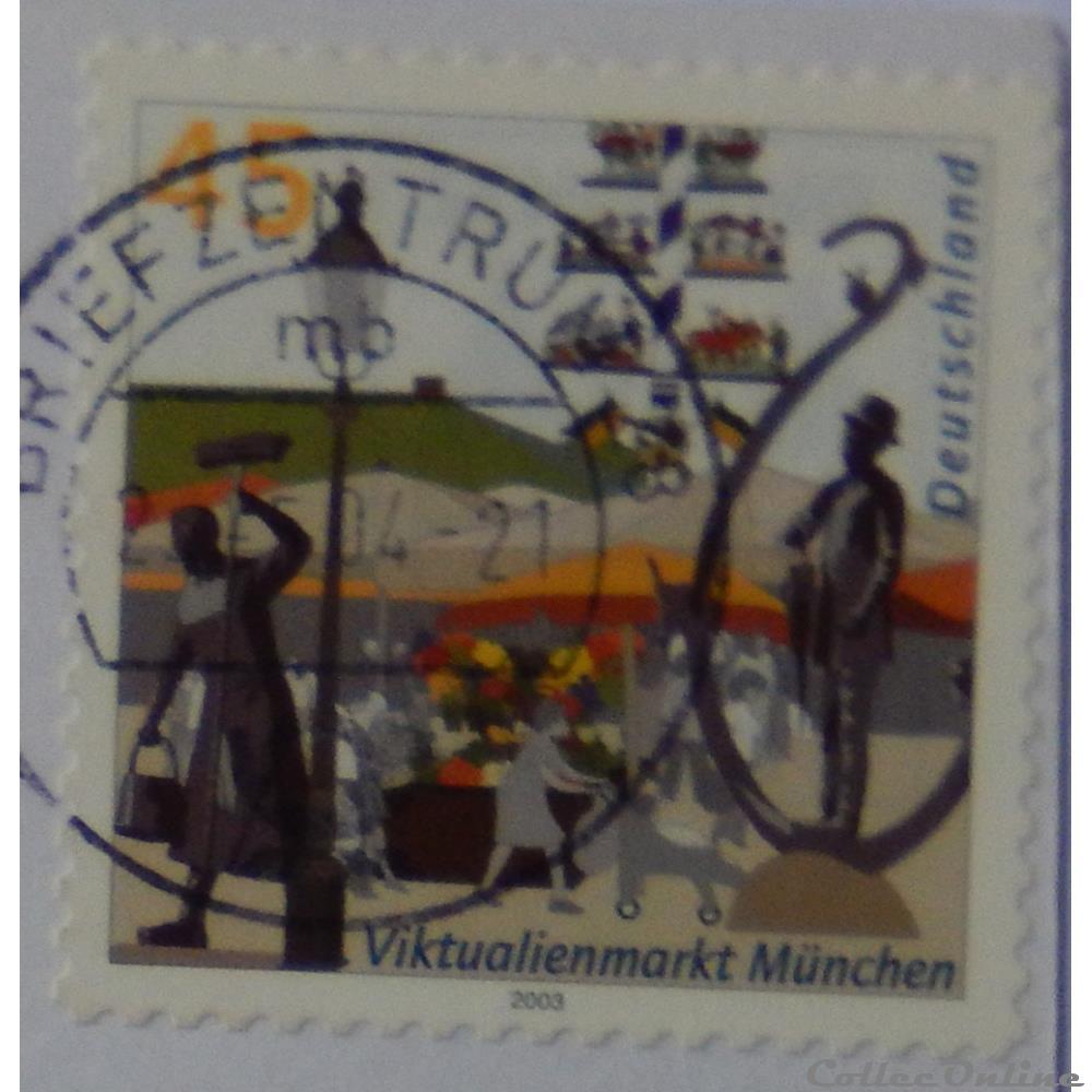Allemagne RFA 02182 marché alimentaire de München 45c de 2003 4 timbre europe allemagne rfa 02182 marche alimentaire de munchen 45c de 2003