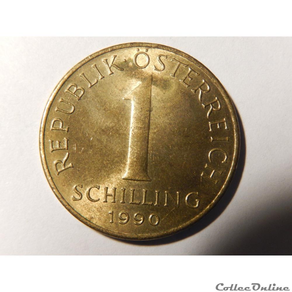 Autriche, 1 Schilling 1990 monnaie monde autriche 1 schilling 1990