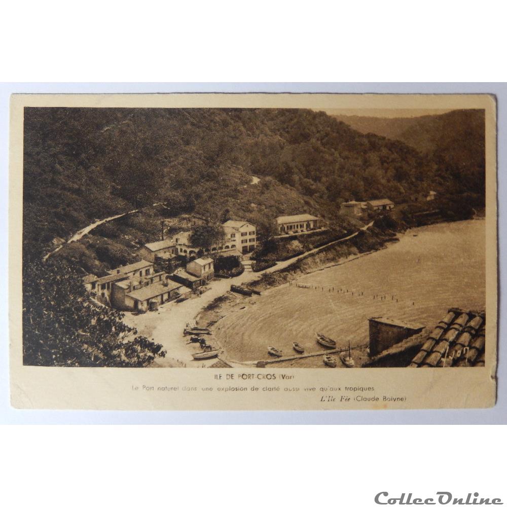 CPA du Var, l'île de Port-Cros carte postale france provence cote azur cpa du var ile de port cros