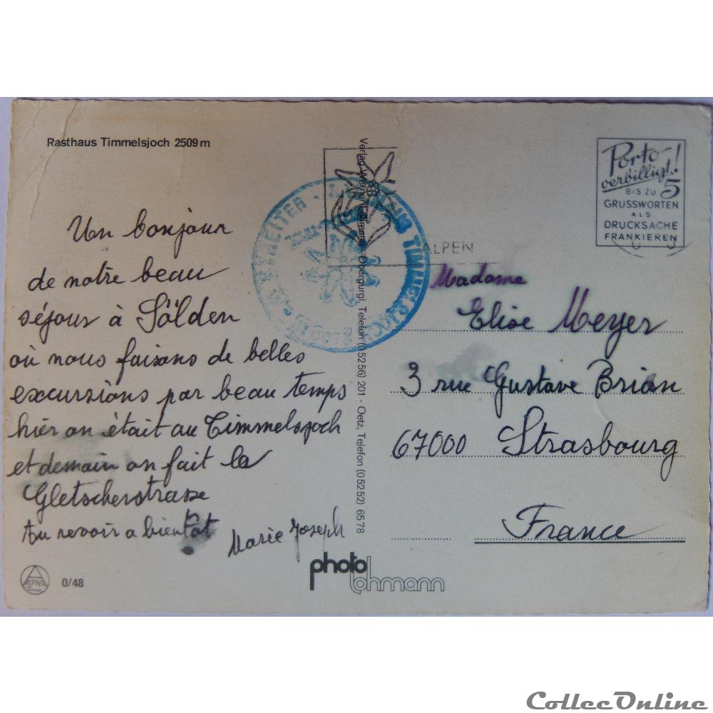 CP d'Autriche, Tirol, Col du Rombo carte postale europe lorraine cp autriche tirol col du rombo