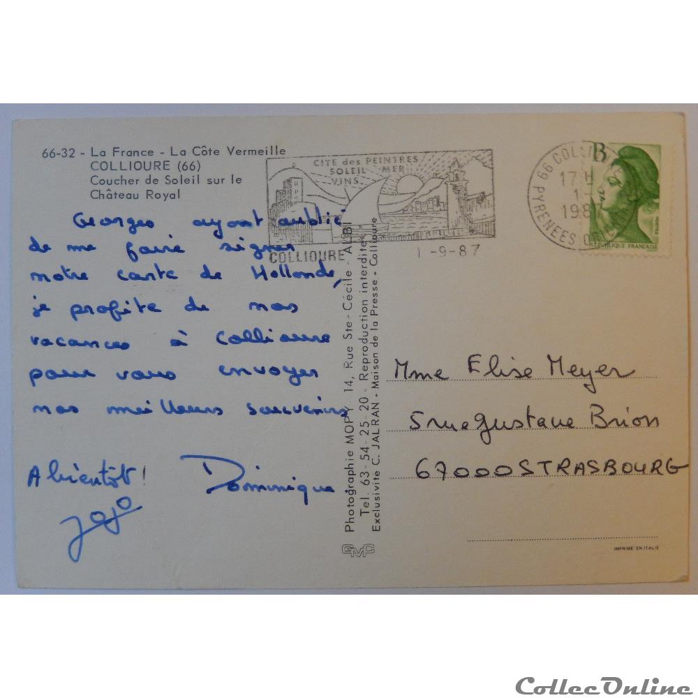 carte postale france midi cp des pyrenees orientales collioure