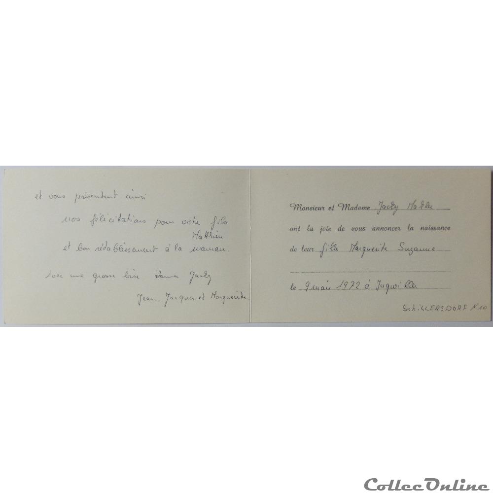 CPA Félicitations et faire part 2 carte postale alsace cpa felicitations et faire part