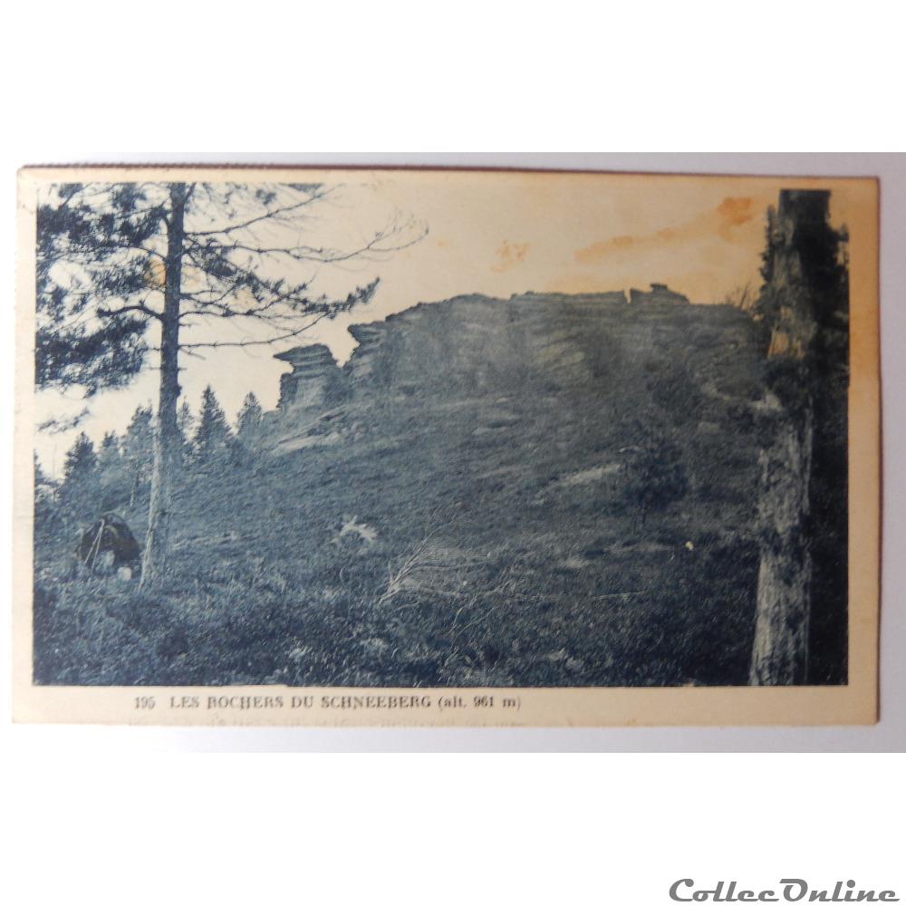 carte postale france alsace cpa des rochers du schneeberg bas rhin