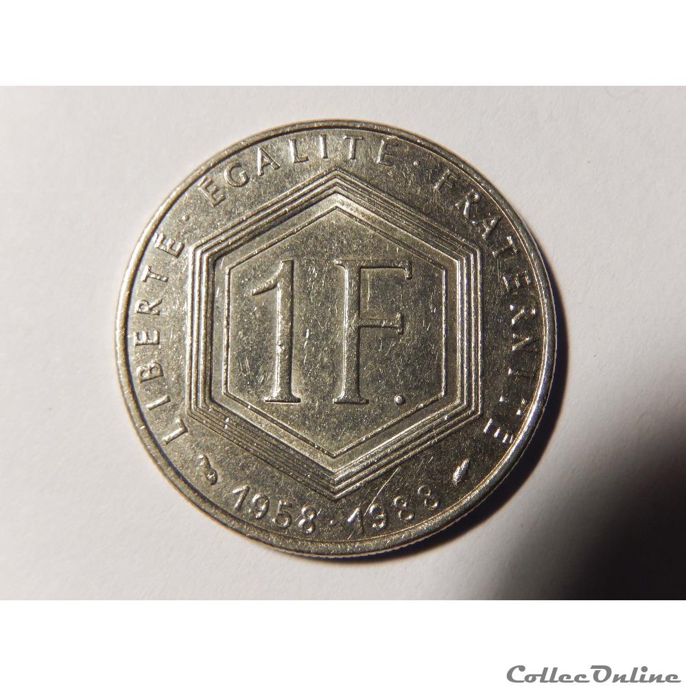 1 franc Charles De Gaulle 1988 monnaie france moderne 1 franc charles de gaulle 1988