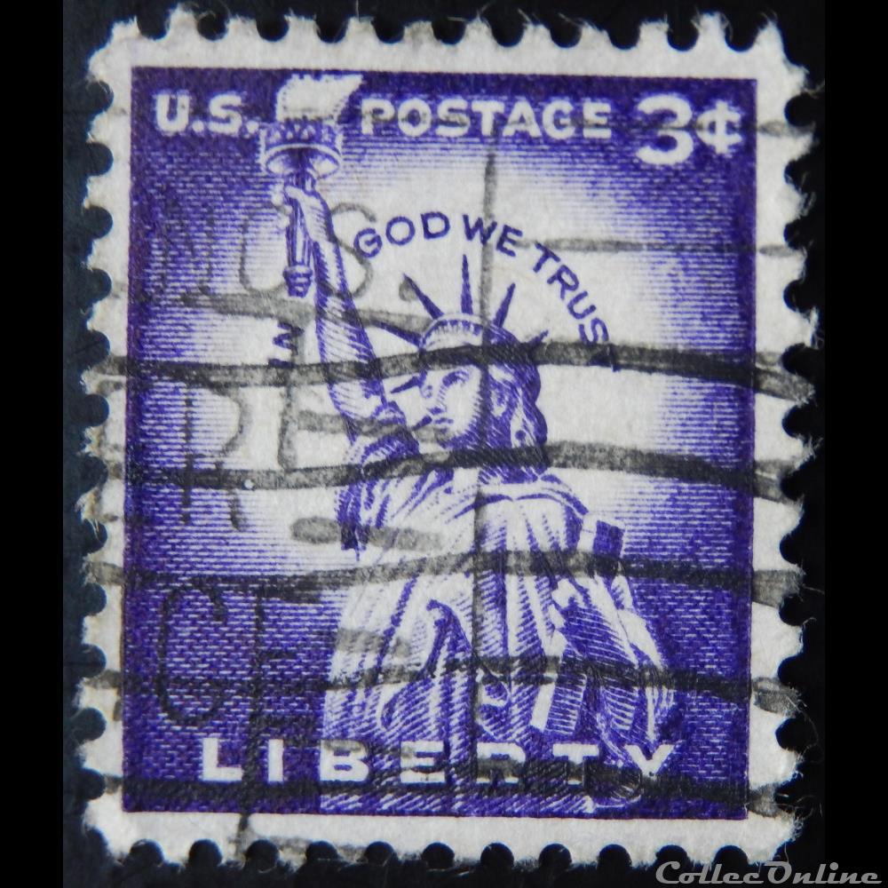 Etats Unis 00581 statue de la Liberté 3c de 1954 2 timbre amerique etats unis 00581 statue de la liberte 3c de 1954