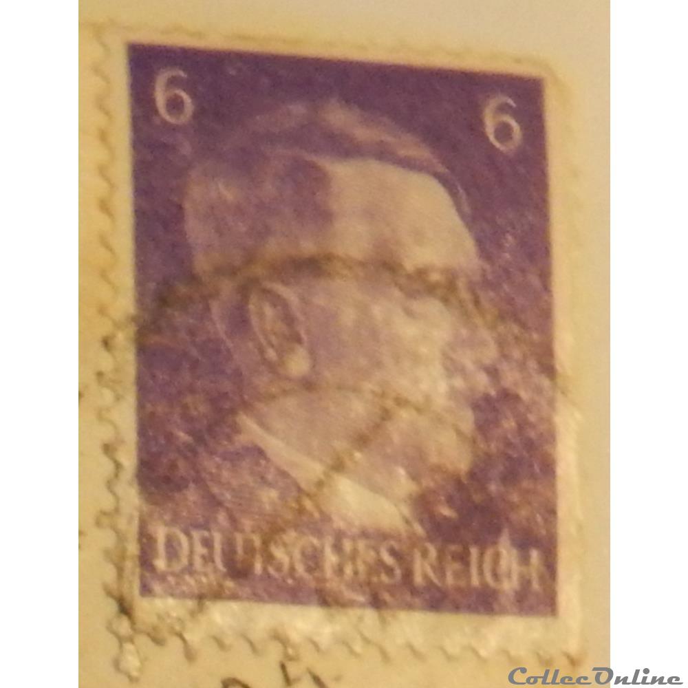 Allemagne Reich 00709 Adolf Hitler 6pf de 1941 5 timbre europe allemagne reich 00709 adolf hitler 6pf de 1941