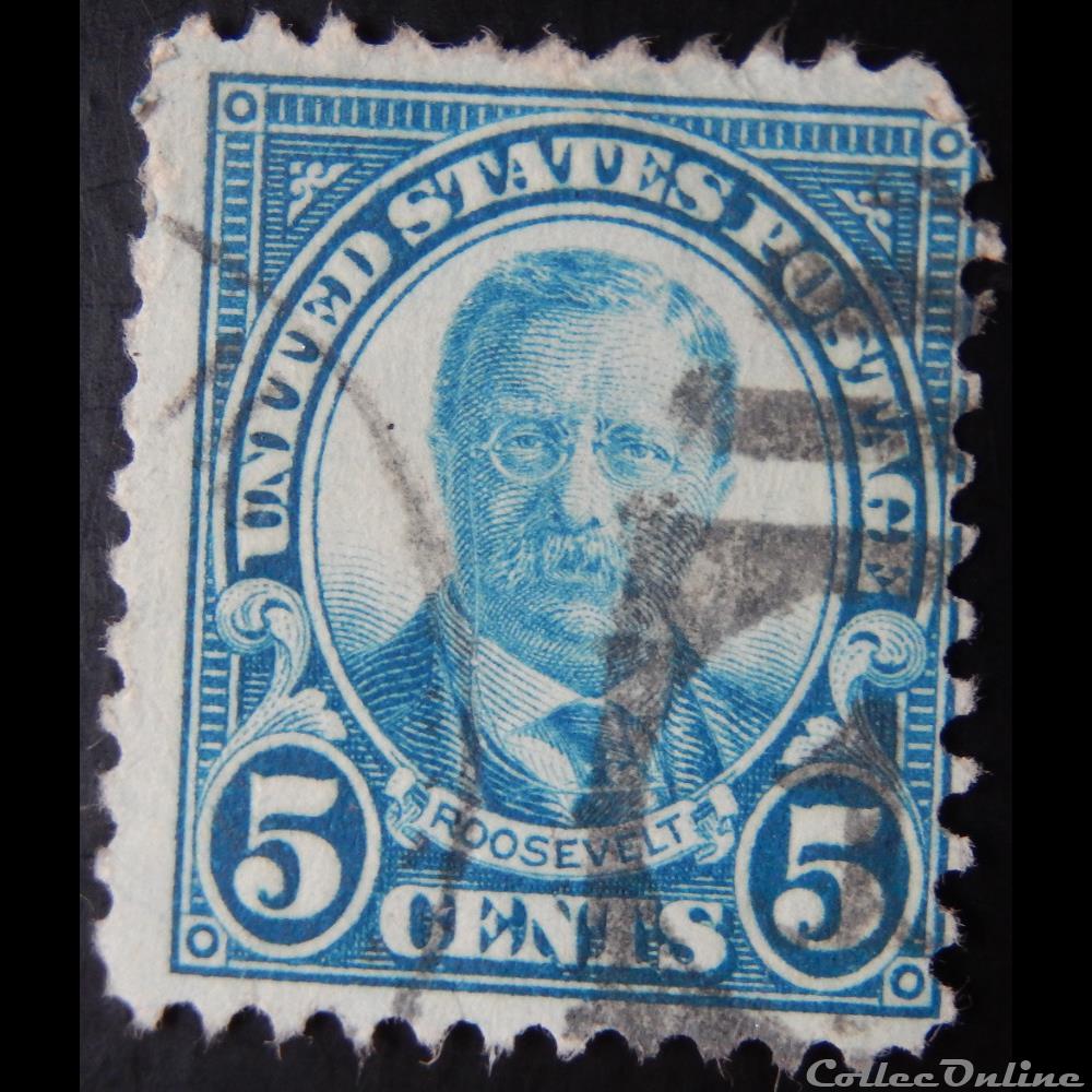 timbre amerique etats unis 00232a theodore roosevelt 5c de 1922