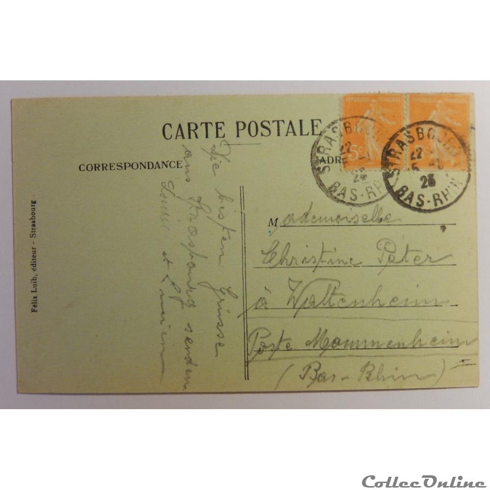 carte postale france alsace cpa de strasbourg orangerie bas rhin