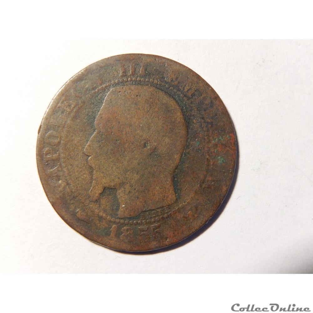 5 centimes Napoléon III tête nue 1855 monnaie france moderne 5 centimes napoleon iii tete nue 1855