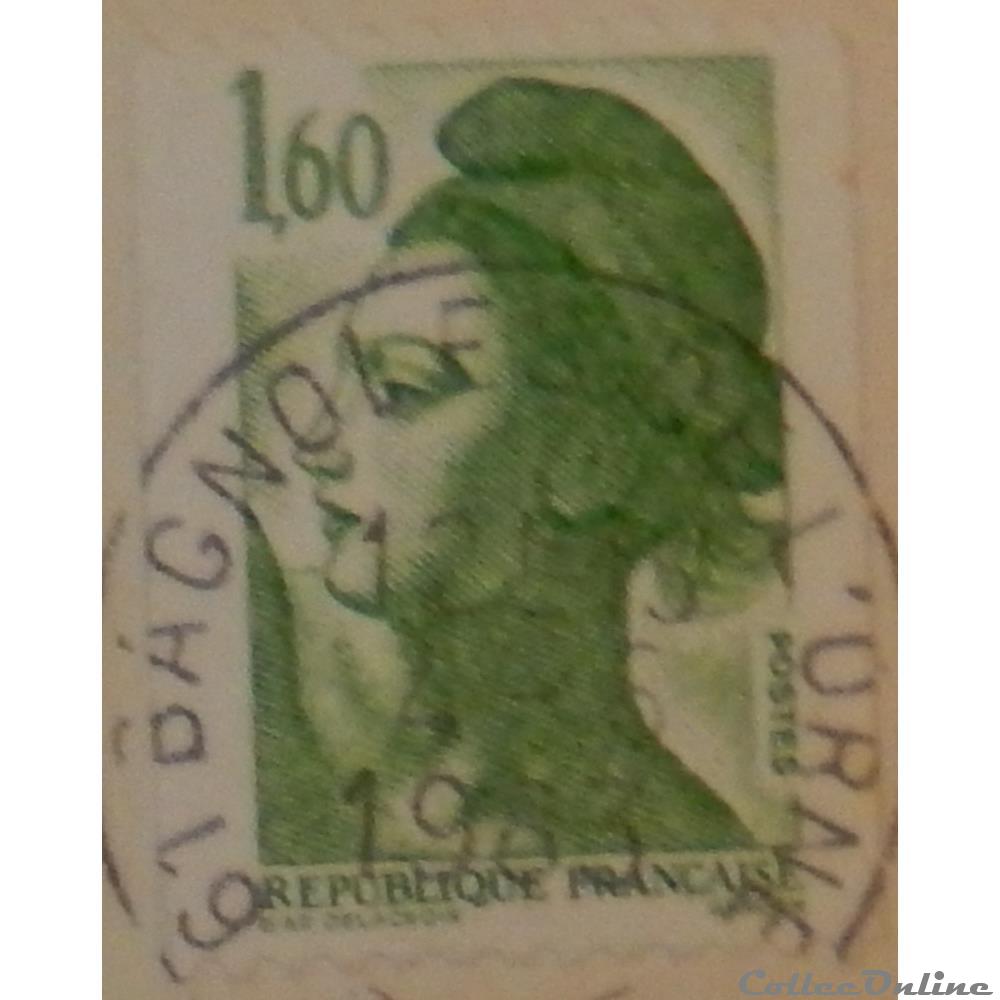 02222 République, type Liberté - 1F60 vert de 1982 timbre france 02222 republique type liberte 1f60 vert de 1982