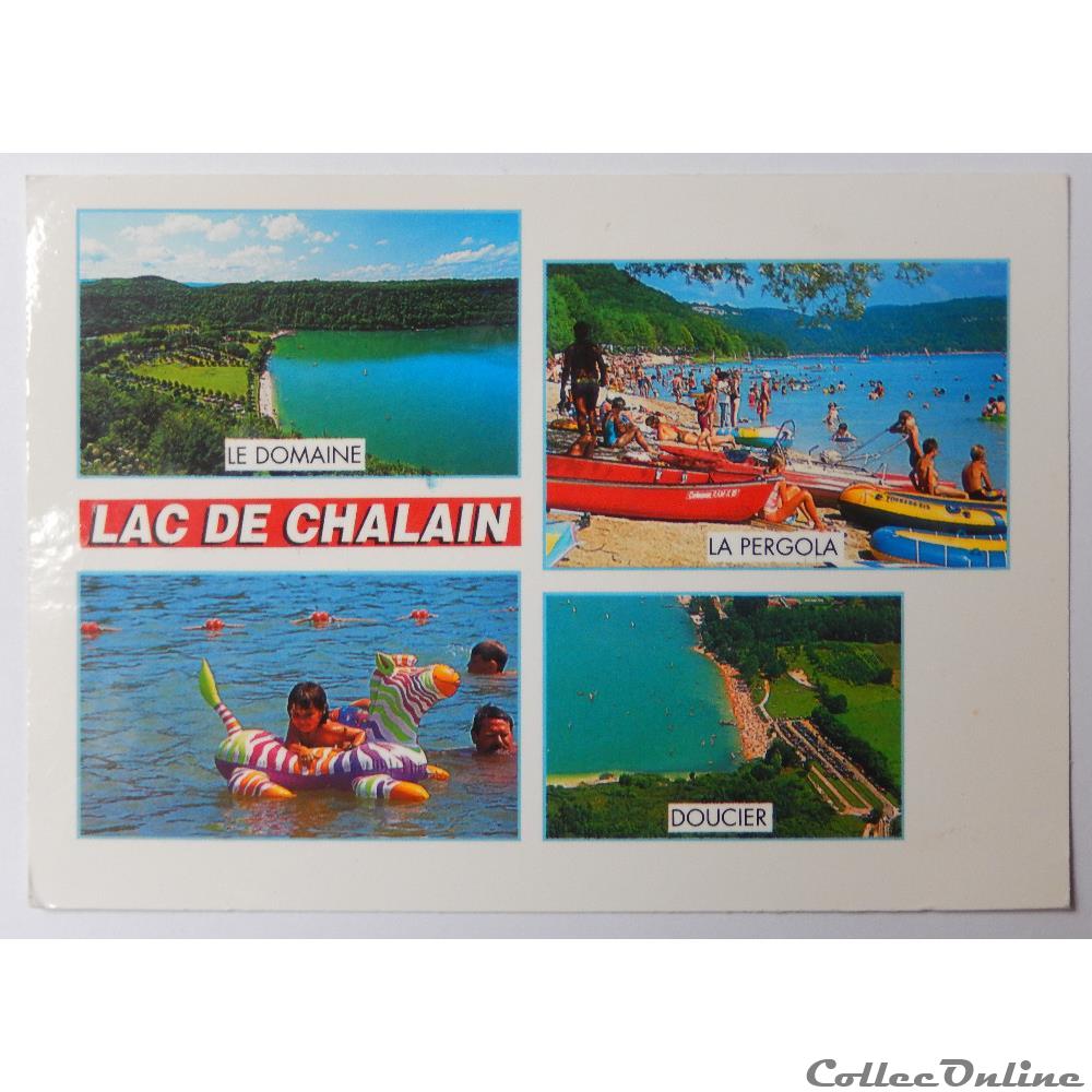 carte postale france franche comte cp du jura le lac chalain