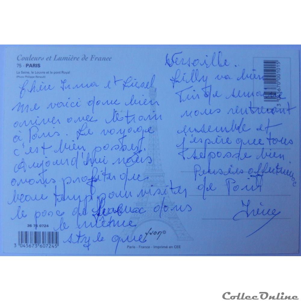 CP de Paris, les Quais de Seine carte postale france ile cp de paris les quais de seine