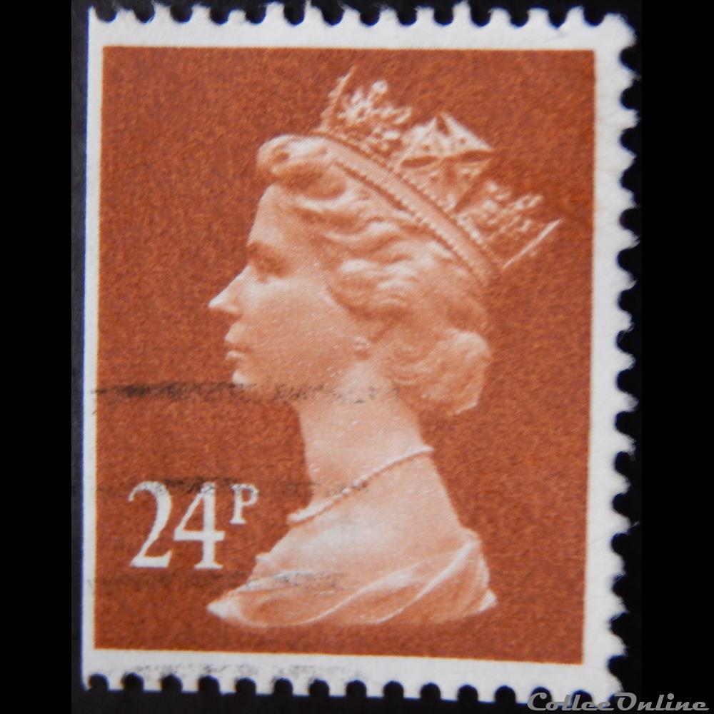 Royaume-Uni 01563 reine Elisabeth II 24p de 1991 timbre europe royaume uni 01563 reine elisabeth ii 24p de 1991
