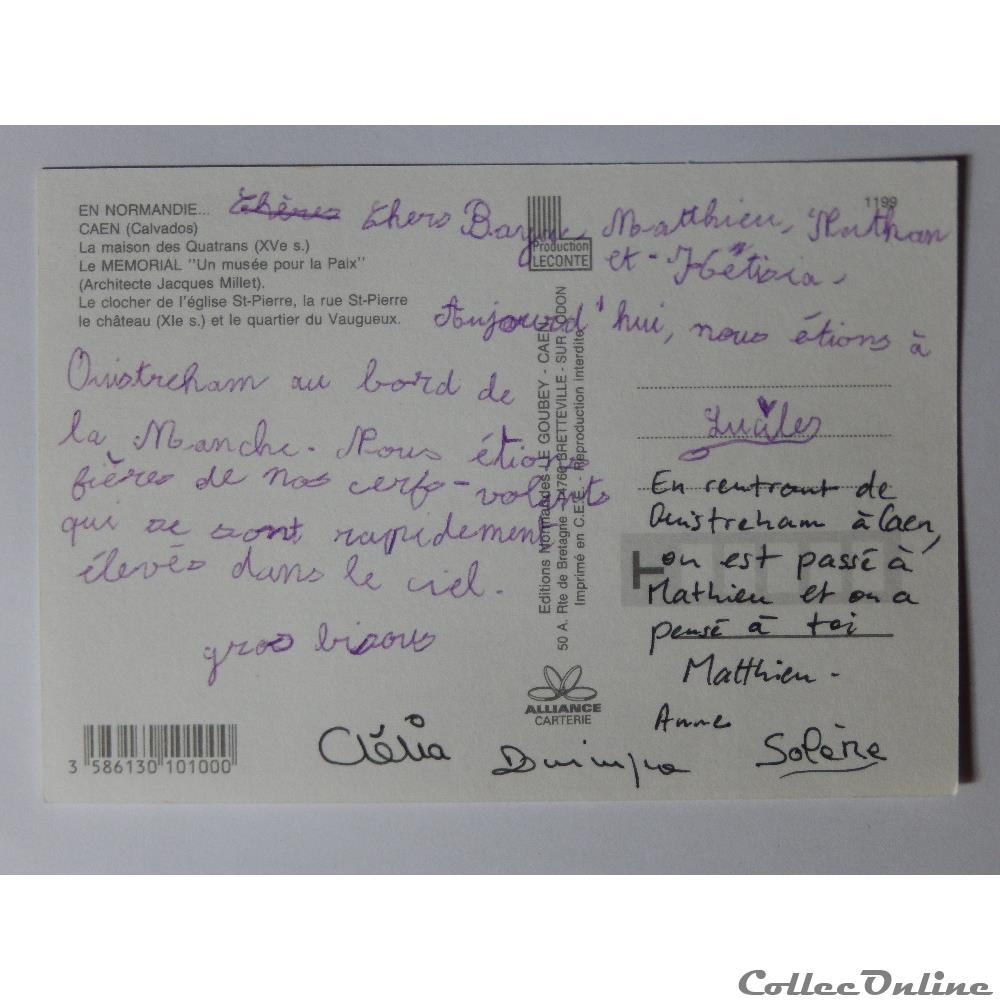 CP du Calvados, Caen carte postale france basse normandie cp du calvados caen