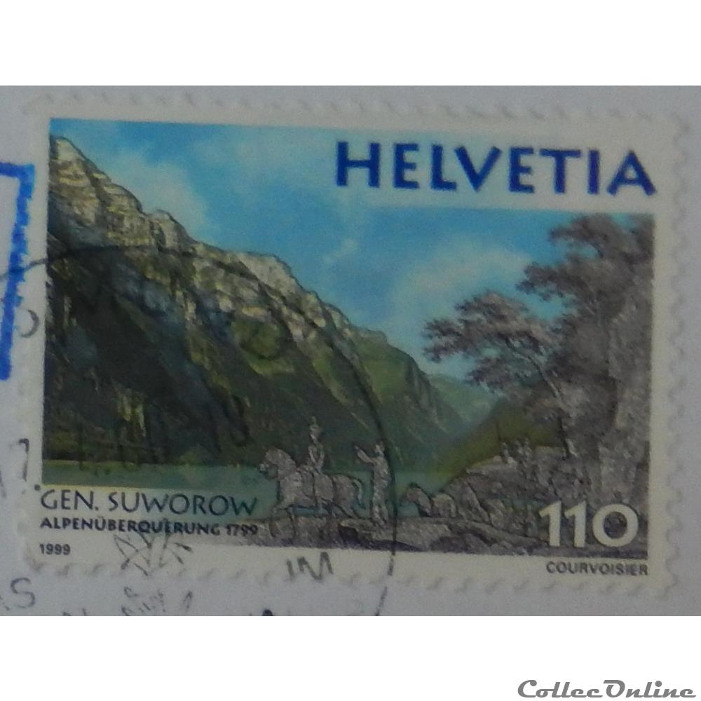 timbre europe suisse 01628 contournement des alpes 110cts de 1999