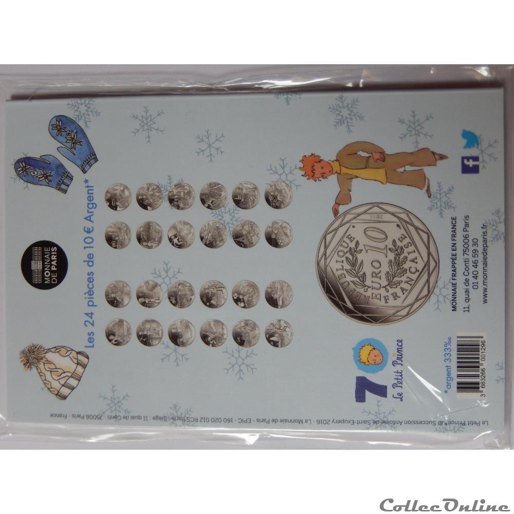10 euros, le beau voyage du Petit Prince, fait de la luge 3 monnaie france moderne 10 euros le beau voyage du petit prince fait de la luge