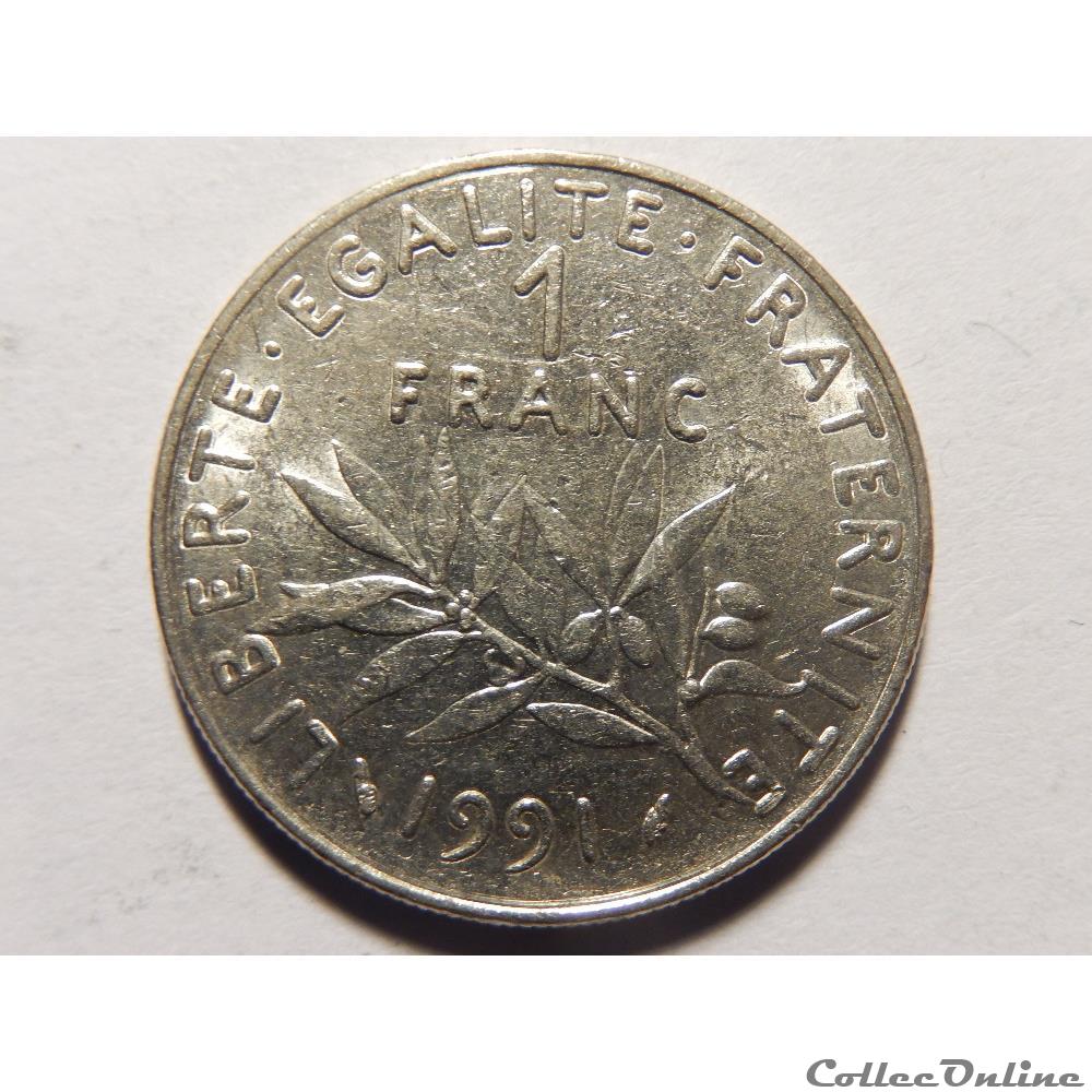 1 franc semeuse 1991 monnaie france moderne 1 franc semeuse 1991