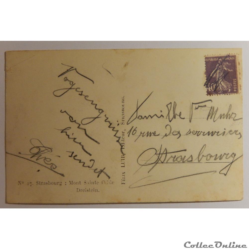 carte postale france alsace cpa du mont sainte odile bas rhin