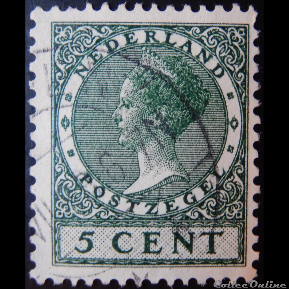 Pays-Bas 00172 reine Wilhelmina 5c de 1926 3 timbre europe pays bas 00172 reine wilhelmina 5c de 1926