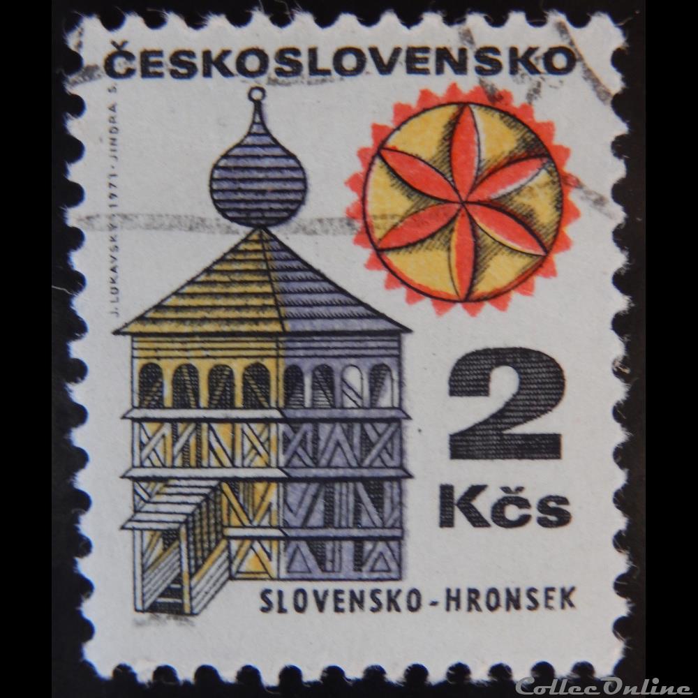 Tchécoslovaquie 01863 Slovaquie Hronsek 2 Kcs de 1971 timbre europe republique tcheque tchecoslovaquie 01863 slovaquie hronsek 2 kcs de 1971