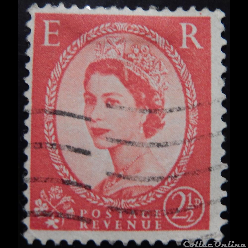 Royaume-Uni 00291 reine Elisabeth II 2 1/2d de 1955 2 timbre europe royaume uni 00291 reine elisabeth ii 2 1 2d de 1955
