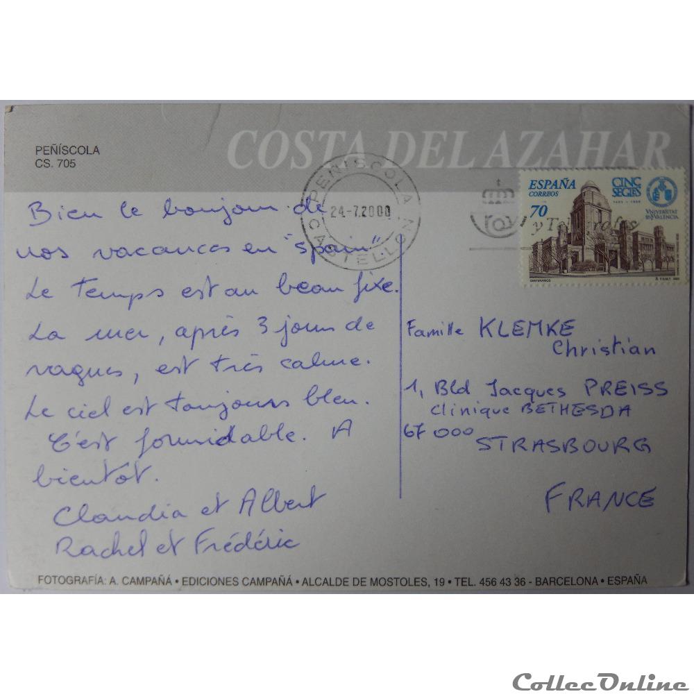 CP d'Espagne, Communauté Valencienne, Peniscola carte postale europe midi pyrenee cp espagne communaute valencienne peniscola