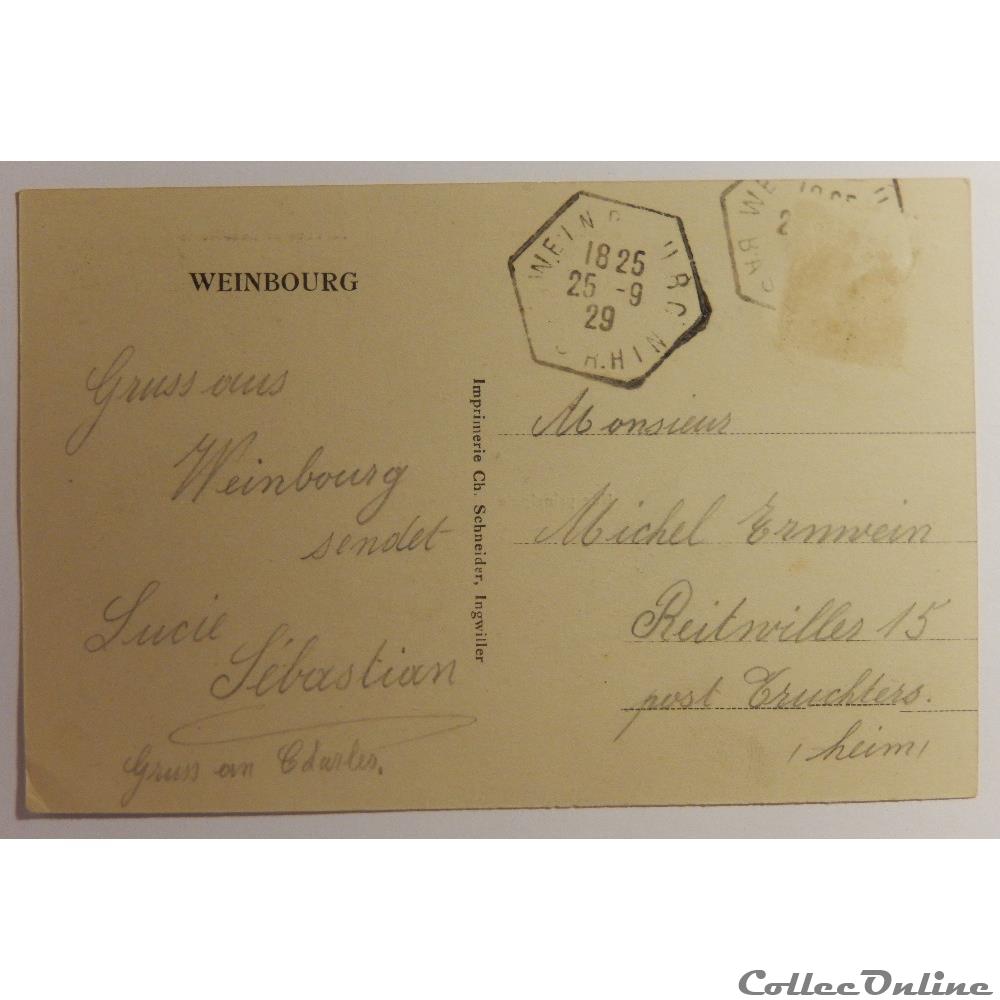 CPA de Weinbourg, Bas-Rhin carte postale france alsace cpa de weinbourg bas rhin