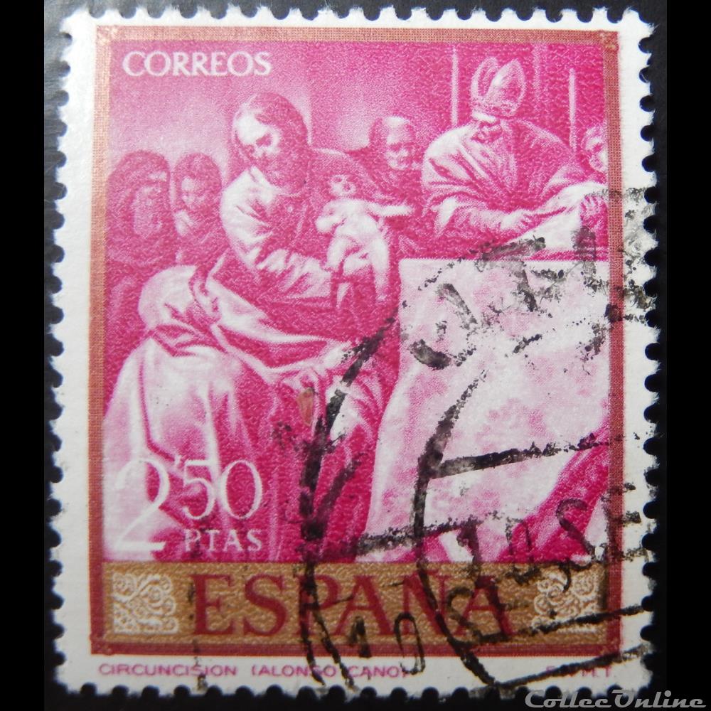 Espagne 01566 peinture de Alonso Cano 2.50Ptas de 1969 timbre europe espagne 01566 peinture de alonso cano 2 50ptas de 1969