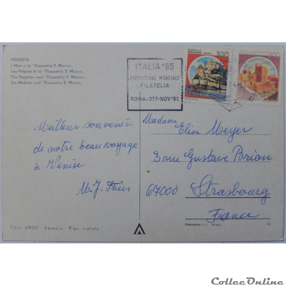 carte postale europe alsace cp italie venetie venise