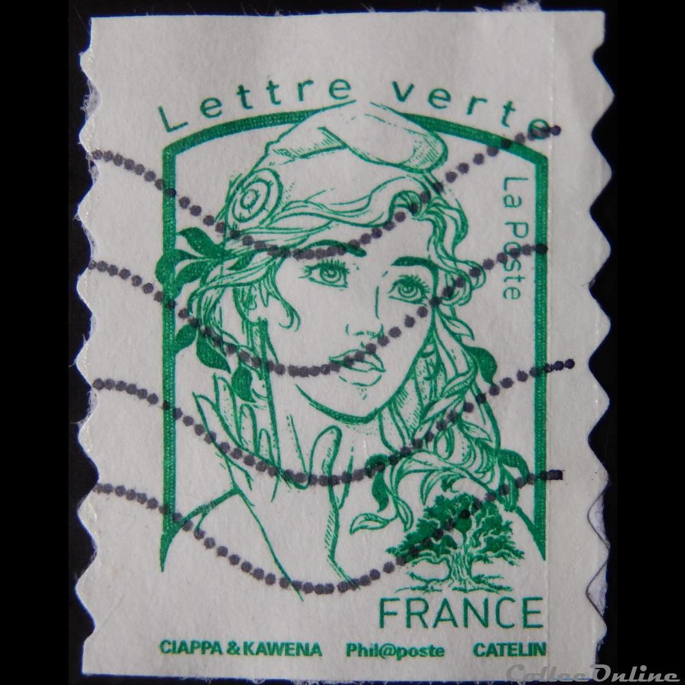 AA01215 Marianne de Ciappa et Kawena lettre verte de 2016 3 timbre france aa01215 marianne de ciappa et kawena lettre verte de 2016
