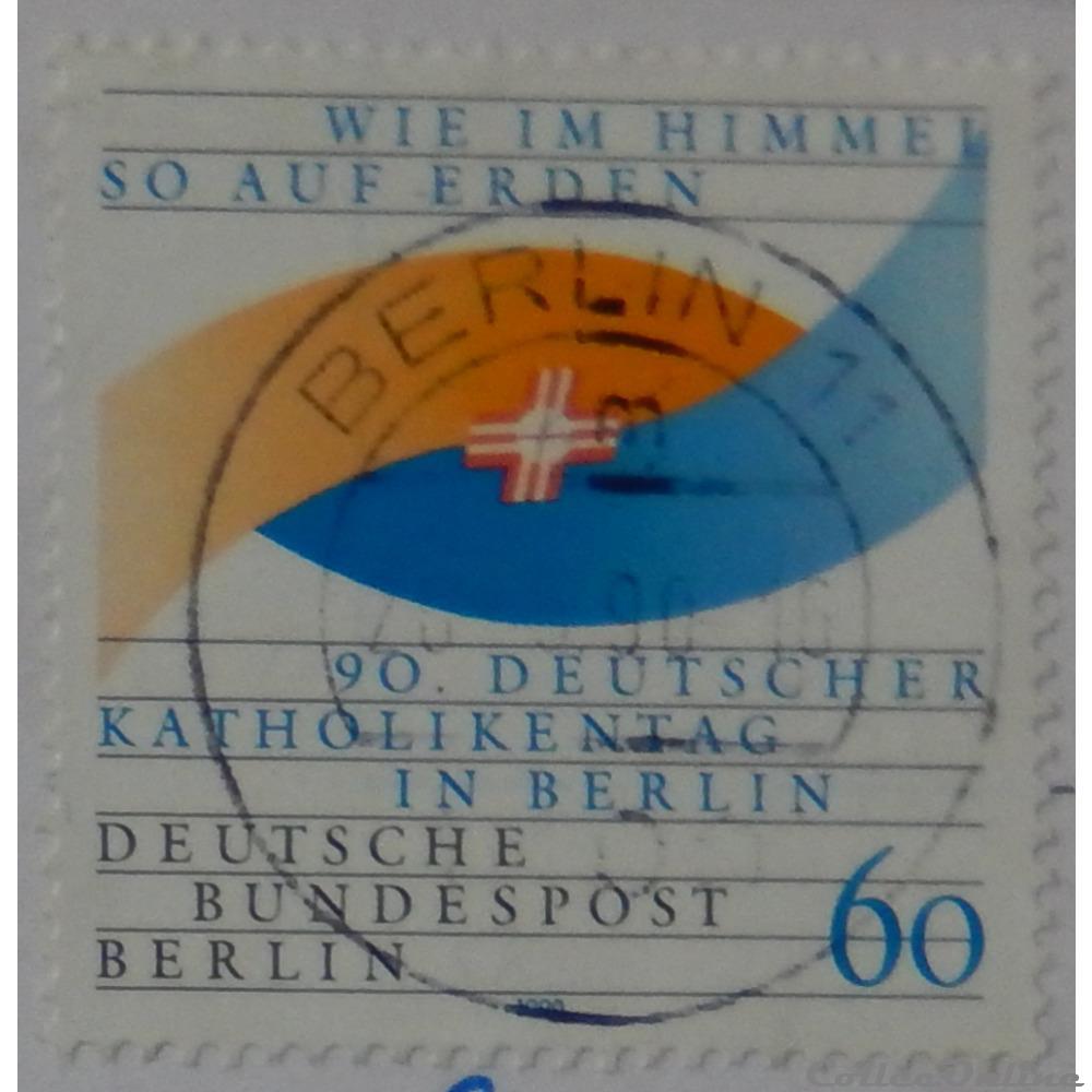 timbre europe allemagne berlin 00834 journee des catholiques 60pf de 1990