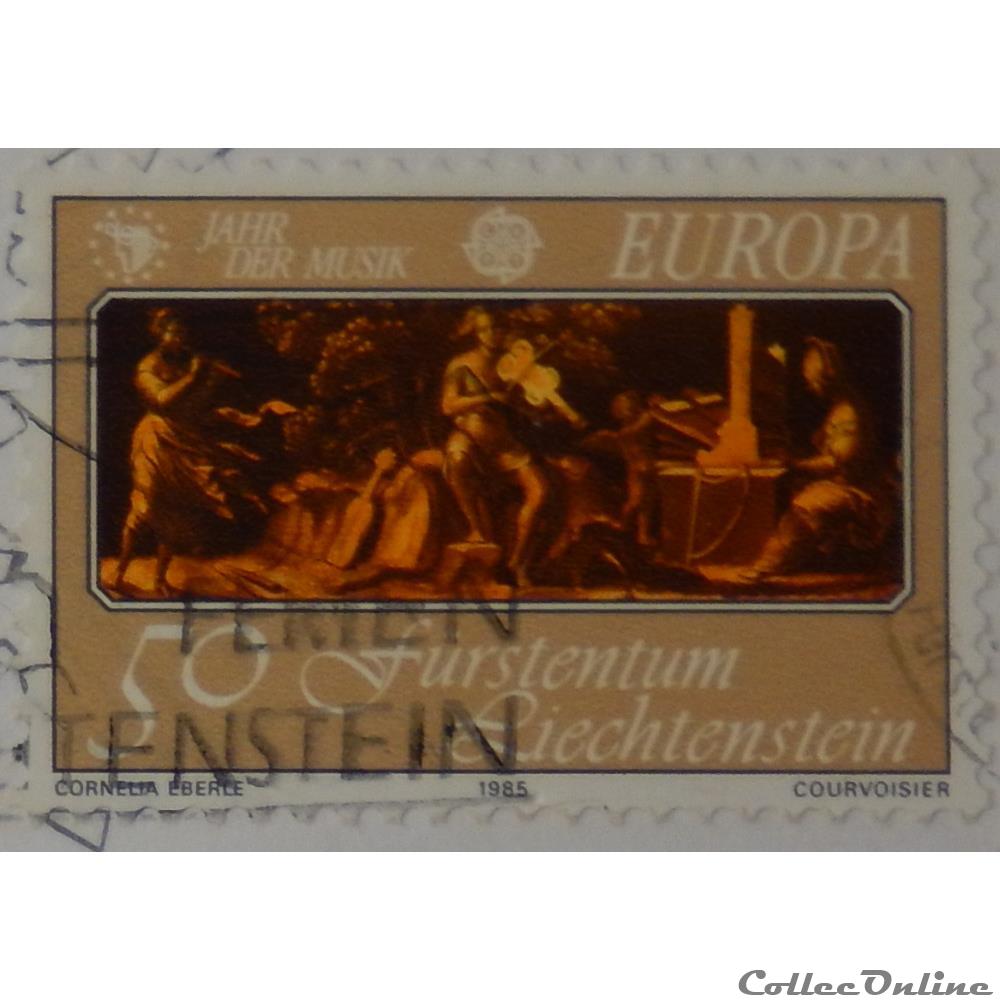 Liechtenstein 00807 les trois muses 50c de 1985 timbre europe liechtenstein 00807 les trois muses 50c de 1985