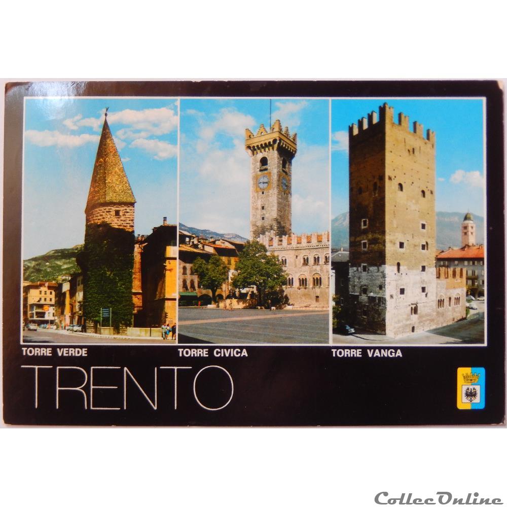 carte postale europe centre cp italie trentin haut adige trente