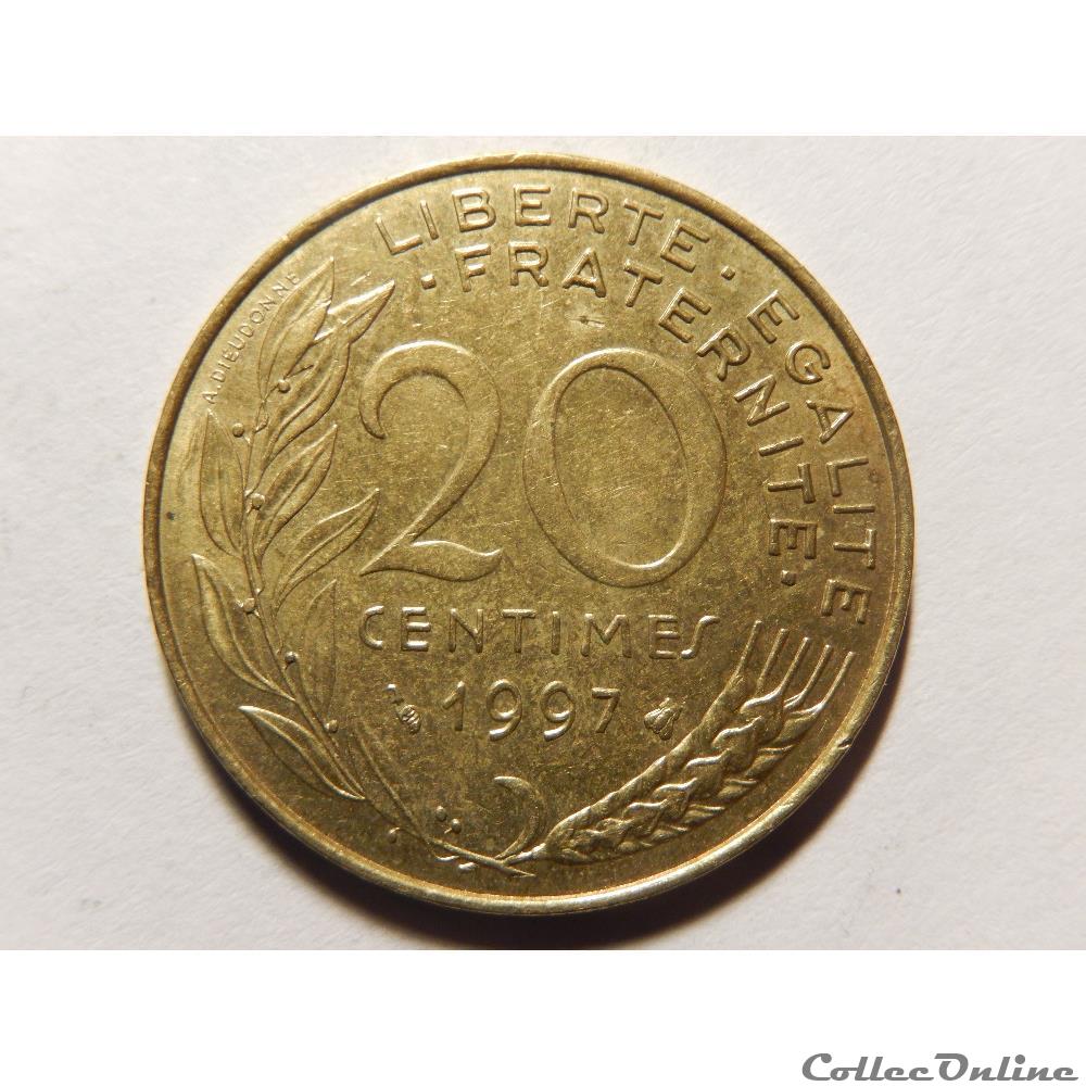 20 centimes Marianne 1997 monnaie france moderne 20 centimes marianne 1997