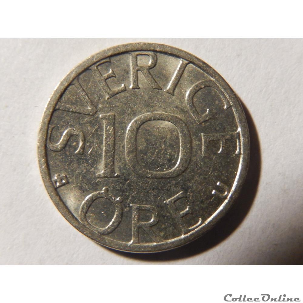 Suède, 10 öre de 1981 monnaie monde suede 10 ore de 1981
