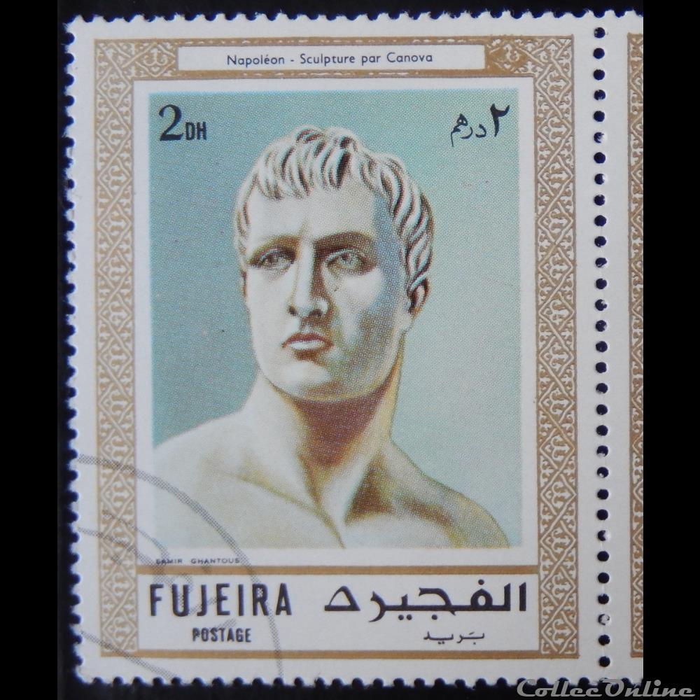 timbre asie emirat arabe uni fujeira 00138 b buste de napoleon bonaparte 2d de 1972