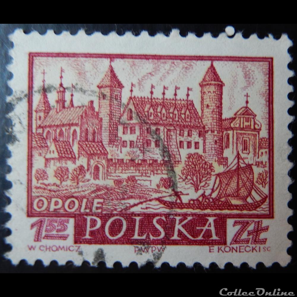 Pologne 01064 Opole 1.55Zt de 1960 timbre europe pologne 01064 opole 1 55zt de 1960