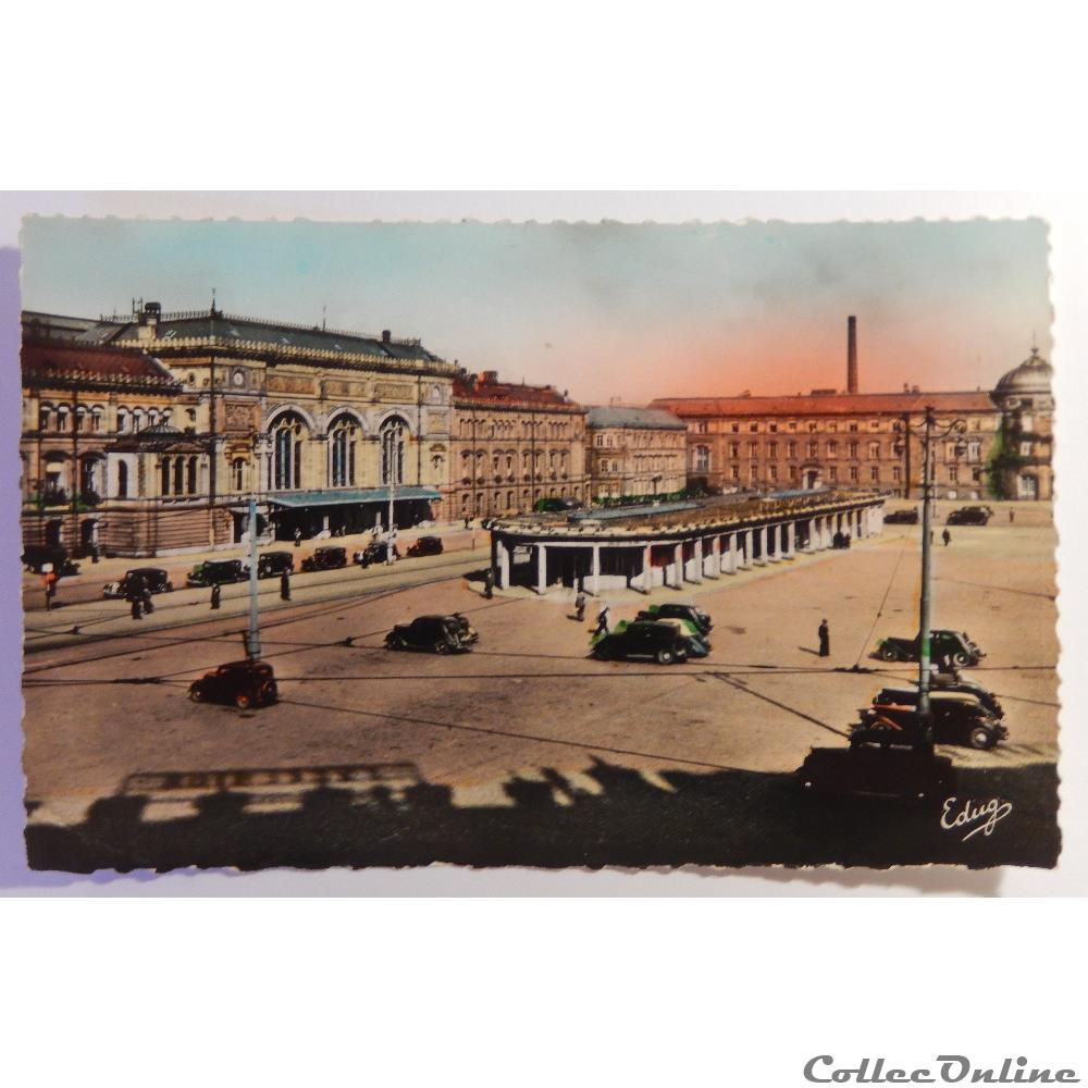 CPA de Strasbourg, la Gare, Bas-Rhin carte postale france alsace cpa de strasbourg la gare bas rhin