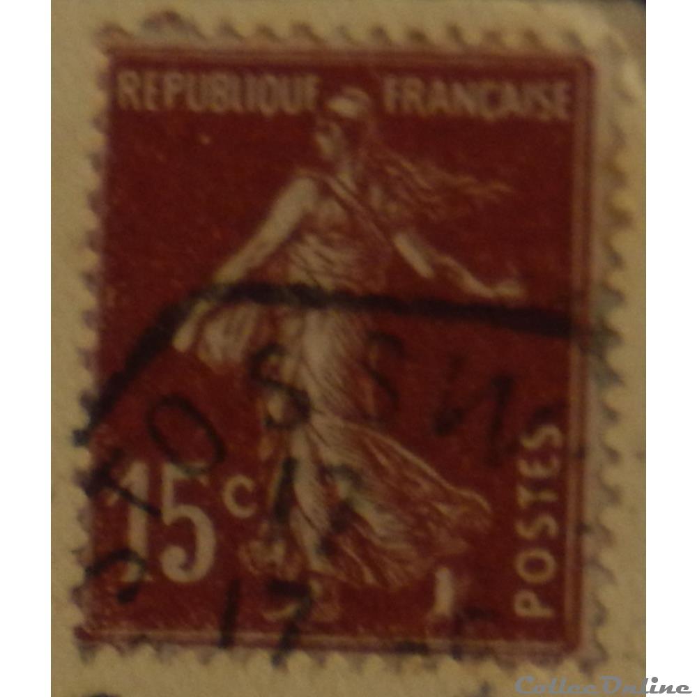 00189 Semeuse camée 2ème série 15c brun-lilas de 1926 timbre france 00189 semeuse camee 2eme serie 15c brun lilas de 1926