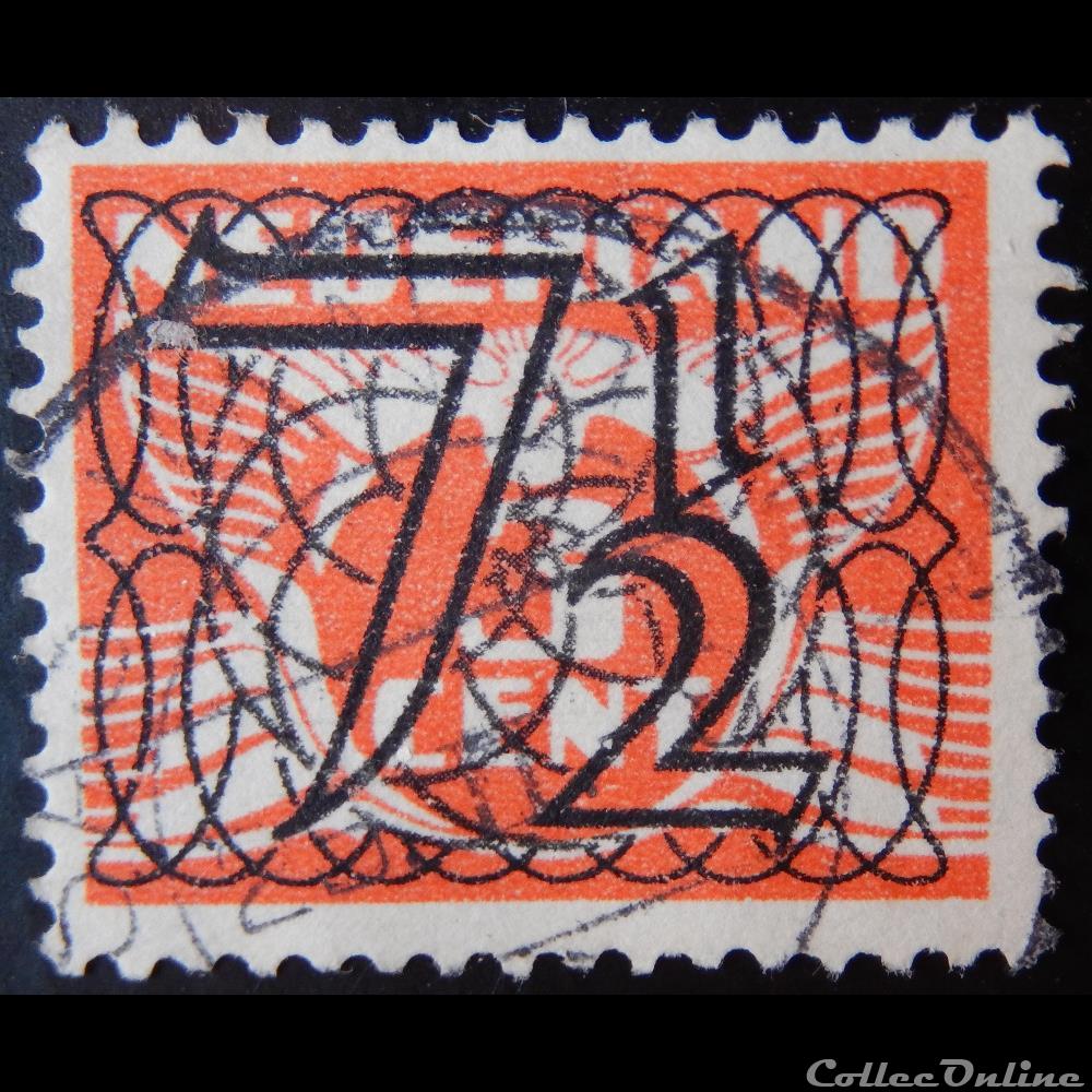 Pays-Bas 00349 chiffre et colombe 7 1/2c de 1940 timbre europe pays bas 00349 chiffre et colombe 7 1 2c de 1940
