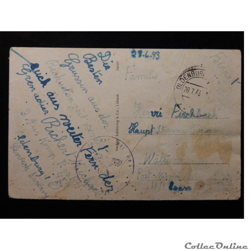 carte postale europe alsace cpa allemagne oldenburg